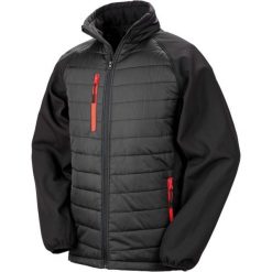 Kurtka Result Softshell Rembourrée Black Compass. Czarne kurtki męskie RESULT, m, bez wzorów, z puchu, bez kaptura. Za 241.00 zł.