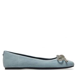 Baleriny Steve Madden. Niebieskie baleriny damskie Steve Madden, bez wzorów, bez obcasa. Za 269.99 zł.