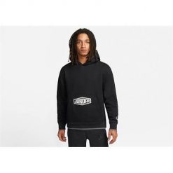Bluza sportowa męska Nike Air Jordan. Czarne bluzy sportowe męskie Nike, bez wzorów, sportowe, bez kołnierzyka, bez ramiączek. Za 525.00 zł.