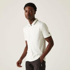 Remex II męska koszulka polo. Białe koszulki polo męskie Regatta, m, bez wzorów, bez ramiączek. W wyprzedaży za 89.50 zł.