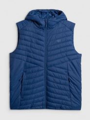 4F Bezrękawnik z wypełnieniem syntetycznym męski - granatowy 3XL. Niebieskie kamizelki męskie 4f, m, z materiału. Za 229.99 zł.