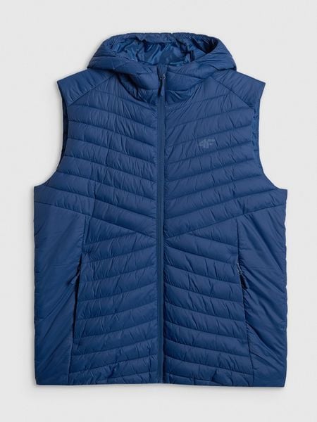 4F Bezrękawnik z wypełnieniem syntetycznym męski - granatowy 3XL. Niebieskie kamizelki męskie 4f, m, z materiału. Za 229.99 zł.
