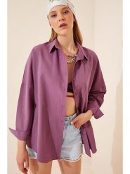 Happiness Istanbul Bluzka w kolorze jagodowym rozmiar: 36. Czerwone bluzki damskie Happiness Istanbul, bez wzorów, bez kołnierzyka, bez ramiączek. Za 60.99 zł.