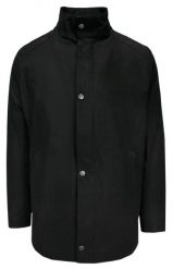 Elegancka, Dłuższa Kurtka Męska, Czarna z Podszewką. Czarne kurtki męskie Zanardi Trade, na zimę, l, bez wzorów, z materiału, eleganckie, bez kaptura. Za 595.00 zł.