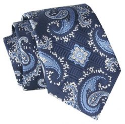 Krawat - ALTIES - Granat, Orientalny Wzór. Niebieskie krawaty i muchy męskie Alties, bez wzorów, z tkaniny, eleganckie. Za 49.00 zł.