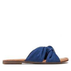 Klapki Gioseppo. Niebieskie klapki damskie Gioseppo, bez wzorów, bez obcasa. Za 149.99 zł.