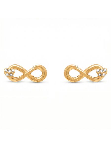 Guess Kolczyki JUBE06 049JW Złoty. Żółte kolczyki damskie Guess, ze stali. Za 198.99 zł.