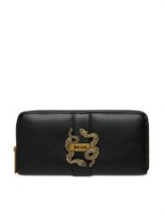 Just Cavalli Portfel 80RA5PA1 ZSA89 Czarny. Czarne portfele damskie Just Cavalli, bez wzorów, ze skóry. Za 409.99 zł.