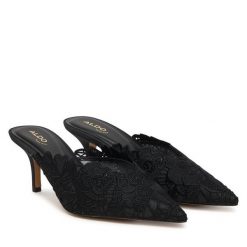 Klapki Aldo. Czarne klapki damskie Aldo, bez wzorów, bez obcasa. Za 499.99 zł.