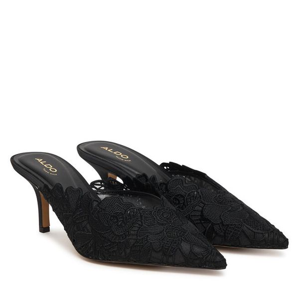 Klapki Aldo. Czarne klapki damskie Aldo, bez wzorów, bez obcasa. Za 499.99 zł.