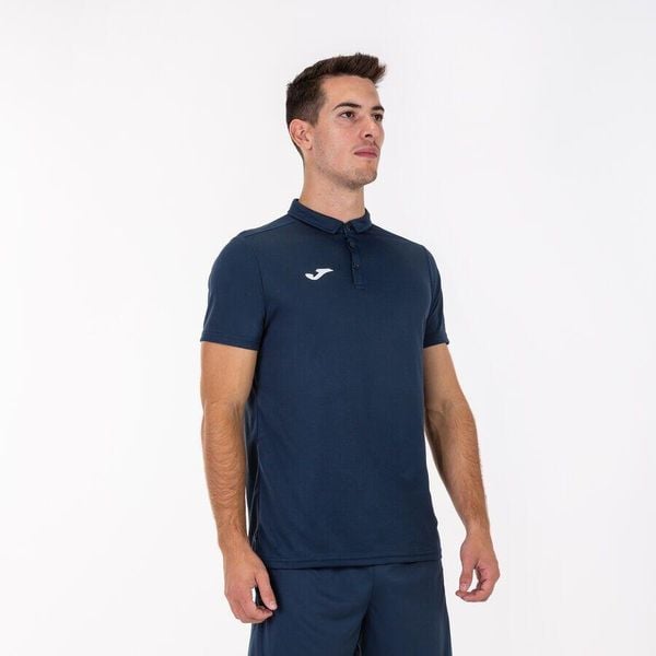 Koszulka polo do tenisa męska Joma Hobby. Niebieskie koszulki polo męskie Joma, m, bez wzorów, z bawełny, bez ramiączek. Za 162.15 zł.