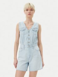 Levi's® Kombinezon 001WM-0000 Błękitny Regular Fit. Niebieskie kombinezony damskie s, bez wzorów, z bawełny, bez kołnierzyka, bez ramiączek. Za 259.99 zł.