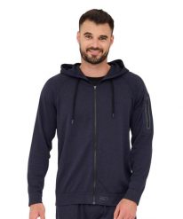 Bluza męska wełniana z kapturem Brubeck OUTDOOR MERINO. Szare bluzy z kapturem męskie Brubeck, m, z materiału. Za 439.00 zł.