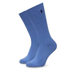 Skarpety długie Polo Ralph Lauren. Niebieskie skarpetki męskie Polo Ralph Lauren, bez wzorów. Za 49.99 zł.