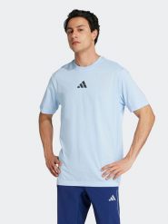 Adidas Koszulka sportowa w kolorze błękitnym rozmiar: XXL. Niebieskie t-shirty sportowe męskie Adidas, xxl, z materiału, bez ramiączek, outdoorowe, climacool (adidas). Za 93.94 zł.