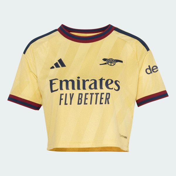 Krótka koszulka z trzeciego zestawu Arsenal FC 26/27. Żółte t-shirty damskie Adidas, l, bez wzorów, z dzianiny, bez kołnierzyka. Za 369.00 zł.