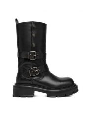 G-Star Raw Kozaki EO-GLCIEA-8137 Czarny. Czarne kozaki damskie G-Star Raw, ze skóry, bez obcasa, na płaskiej podeszwie. Za 479.99 zł.