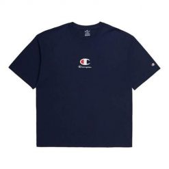 Koszulka sportowa męska Champion 219847BS501. Niebieskie t-shirty sportowe męskie CHAMPION, m, z bawełny, bez ramiączek. Za 174.00 zł.