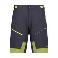 Spodenki męskie rowerowe męskie CMP 33C6857. Szare szorty męskie CMP, bez wzorów, z tkaniny, sportowe. Za 314.00 zł.