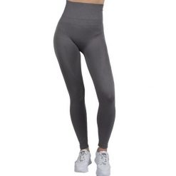 Legginsy Pushup Dla Kobiet. Szare legginsy damskie Gym Hero, bez wzorów, trekkingowe. Za 230.99 zł.