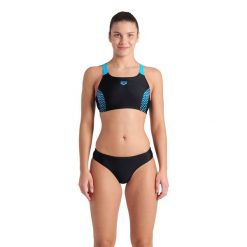 Damski 2-częściowy kostium kąpielowy Arena Openings Energy Back. Czarne bikini damskie Arena, bez wzorów. Za 232.50 zł.