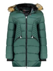 Geographical Norway Płaszcz pikowany w kolorze zielonym rozmiar: S. Zielone płaszcze damskie Geographical Norway, s, bez wzorów. Za 197.63 zł.