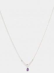 Maison héritage PARIS Złoty naszyjnik "Nastya" z diamentami i ametystem - dł. 42 cm rozmiar: onesize. Szare naszyjniki damskie maison héritage PARIS, złote. Za 1,600.99 zł.