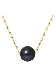 Pearline Złoty naszyjnik z perłą - dł. 42 cm rozmiar: onesize. Niebieskie naszyjniki damskie Pearline, złote. Za 556.99 zł.