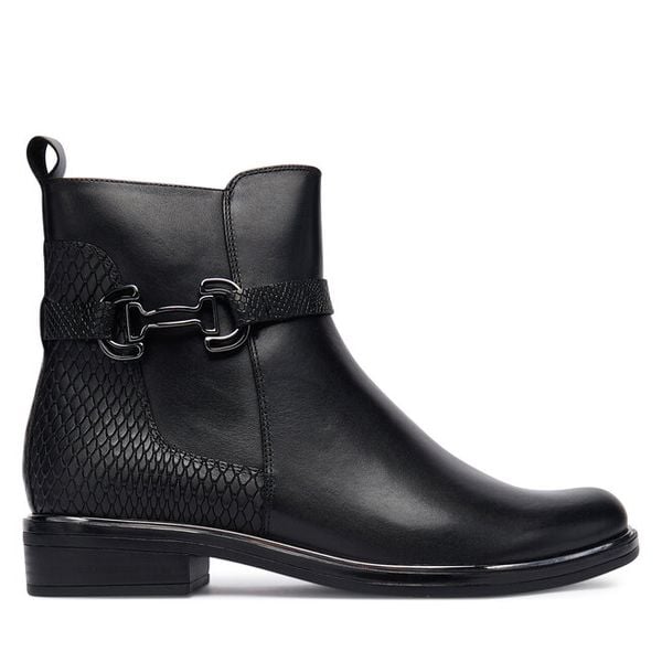 Botki Caprice. Czarne botki damskie Caprice, bez obcasa, na płaskiej podeszwie, bez zapięcia. Za 379.99 zł.