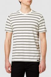 MĘSKI T-SHIRT LEE STRIPE TEE GOLDEN HAZE L64FFDAY 112115758. T-shirty męskie Lee, l, bez wzorów, bez kołnierzyka. Za 69.99 zł.