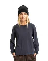 Koszulka dla Kobiety ESSENTIAL Czarny. Czarne t-shirty damskie Quiksilver, m, bez wzorów, z bawełny, bez kołnierzyka. Za 149.99 zł.