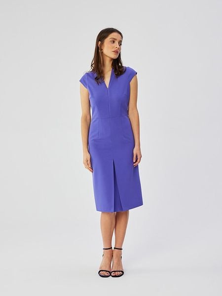 Stylove Sukienka w kolorze niebiesko-fioletowym rozmiar: XL. Niebieskie sukienki damskie Stylove, xl, bez wzorów, bez kołnierzyka, bez ramiączek, midi. Za 298.95 zł.