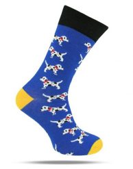 Skarpetki Bawełniane - Tematyczne - Niebieskie w Dalmatyńczyki. Niebieskie skarpetki męskie His Story, bez wzorów, z bawełny. Za 29.99 zł.