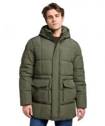 MESKA KURTKA LEE MERCURY PUFFER JKT OLIVE GRAY 112371323. Szare kurtki męskie Lee, na zimę, l, bez wzorów, bez kaptura. Za 499.99 zł.