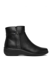Clara Barson Botki CEO-LM3C9626-01 Czarny. Czarne botki damskie Clara Barson, z materiału, bez obcasa, na płaskiej podeszwie, bez zapięcia. Za 119.99 zł.