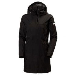 Długi płaszcz damski Helly Hansen Aden. Czarne płaszcze damskie Helly Hansen, bez wzorów, eleganckie. Za 669.00 zł.