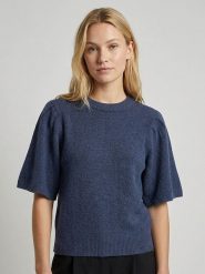 MOSS COPENHAGEN Sweter "Jinie Hope" w kolorze granatowym rozmiar: M/L. Niebieskie swetry klasyczne damskie MOSS COPENHAGEN, l, z wełny, bez kołnierzyka. Za 146.28 zł.