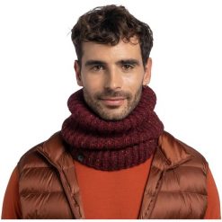 Komin an szyję - bandana BUFF knitted & fleece neckwarmer kim. Brązowe szaliki i kominy damskie Buff, bez wzorów. Za 99.99 zł.