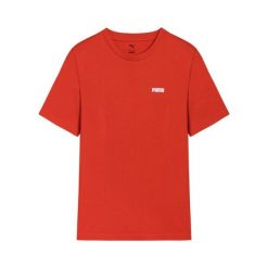 Koszulka sportowa męska Puma ESS SMALL LOGO 68676011. Czerwone t-shirty sportowe męskie Puma, l, z bawełny, bez ramiączek, trekkingowe. Za 75.75 zł.