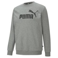 Bluza męska Puma Essential Big Logo Crew, szaro-szara. Czarne bluzy bez kaptura męskie Puma, m. Za 249.99 zł.