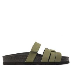 Klapki Dr. Brinkmann. Niebieskie klapki damskie Dr. Brinkmann, bez wzorów, bez obcasa. Za 339.99 zł.