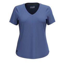 Koszulka damska Smartwool Active Ultralite. Niebieskie bluzki sportowe damskie Smartwool, l, z materiału, bez kołnierzyka, bez ramiączek. Za 261.50 zł.