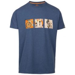 T-shirt Trespass Kooten. Niebieskie t-shirty męskie Trespass, m, bez wzorów, z bawełny, bez kołnierzyka. Za 87.65 zł.