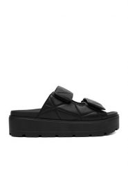 DeeZee Klapki CEO-R25SS09248 Czarny. Czarne klapki damskie DeeZee, bez wzorów, ze skóry, bez obcasa. Za 149.99 zł.