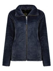 Geographical Norway Kurtka polarowa "Tofure" w kolorze granatowym rozmiar: S. Niebieskie kurtki damskie Geographical Norway, s, bez wzorów, z polaru, bez kaptura. Za 112.83 zł.