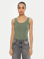 Vero Moda Top Lulu 10326294 Zielony Regular Fit. Zielone topy damskie Vero Moda, s, bez wzorów, z bawełny, bez kołnierzyka. Za 49.99 zł.
