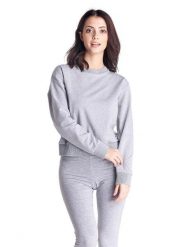 Damska bluza z okrągłym dekoltem Greysongreys. Szare bluzy sportowe damskie LEONE 1947 APPAREL, na zimę, l, bez wzorów, z bawełny, bez ramiączek, długie, z kapturem. Za 84.16 zł.