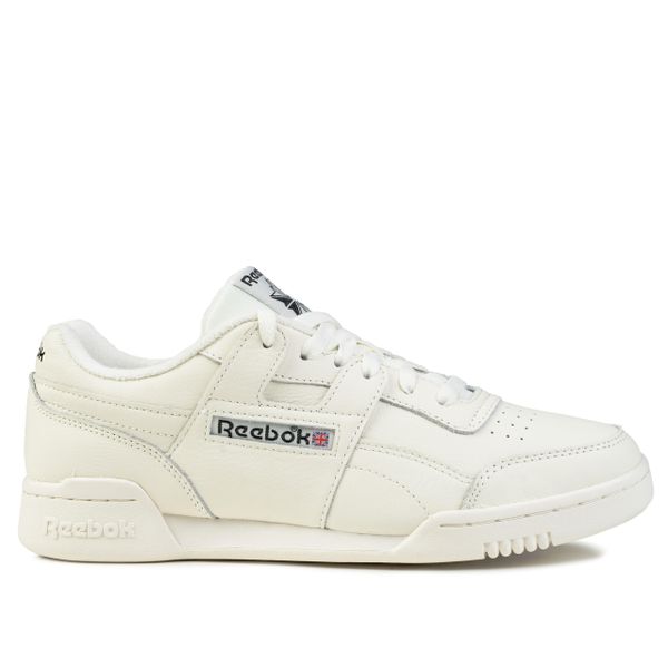 Buty męskie sneakersy sportowe Reebok SS-WORKOUT PLUS. Białe buty sportowe na co dzień męskie Reebok, z jeansu, bez zapięcia, trekkingowe, Reebok Workout. Za 269.00 zł.