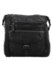 HIDE & STITCHES Skórzana torebka "Paint Rock" w kolorze czarnym - 29 x 29 x 7 cm rozmiar: onesize. Czarne torebki klasyczne damskie HIDE & STITCHES, bez wzorów, z materiału, bez dodatków. Za 308.91 zł.