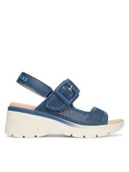 Hispanitas Sandały HV264636 C003 Granatowy. Niebieskie sandały damskie Hispanitas, bez wzorów, z materiału, bez obcasa, na płaskiej podeszwie. Za 609.99 zł.